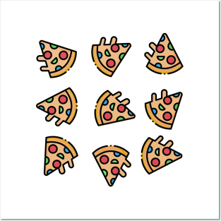PIZZA DELICIOUS PATTERN Posters and Art